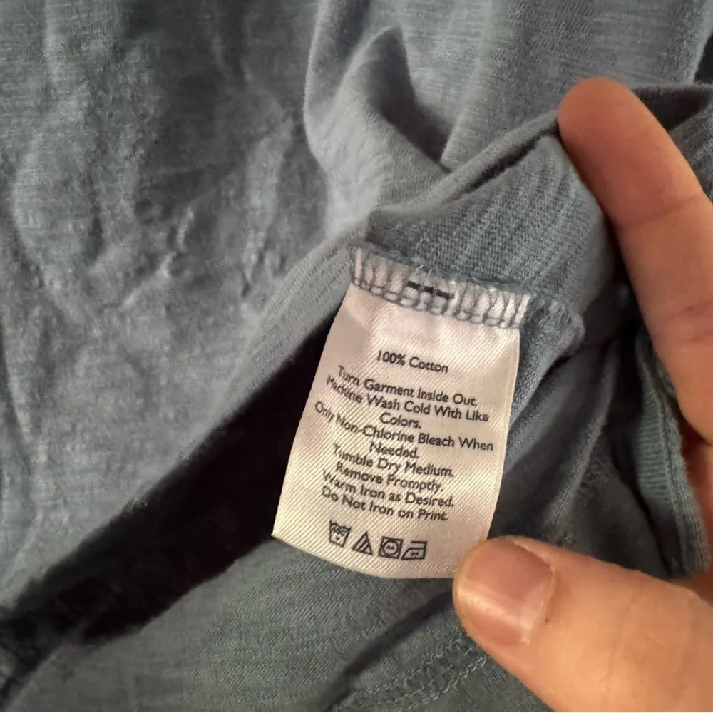 Eddie Bauer Blue Quarter Zip Cotton Pullover Outdoor Medium Athleisure Casual